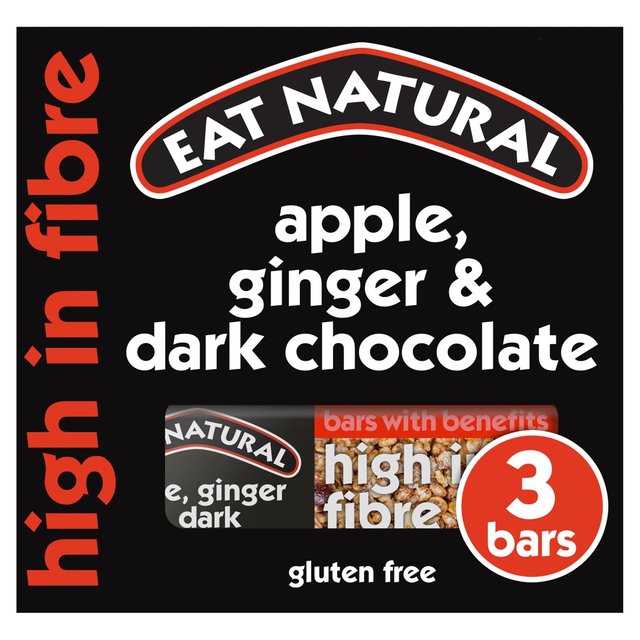 Eat Natural Apple Ginger & Dark Chocolate Bars, 3 x 45g