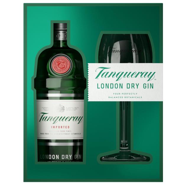 Tanqueray London Dry Gin and Copa Glass Gift Pack, 70cl