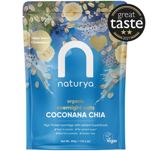 Naturya Gluten-free Organic Overnight Breakfast Oats Coconana Chia, 300g