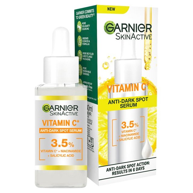 Garnier Vitamin C Serum for Face, Anti-Dark Spots & Brightening, 30ml