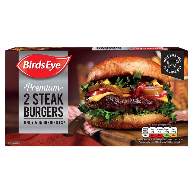 Birds Eye 2 5oz Steak Burgers, 284g