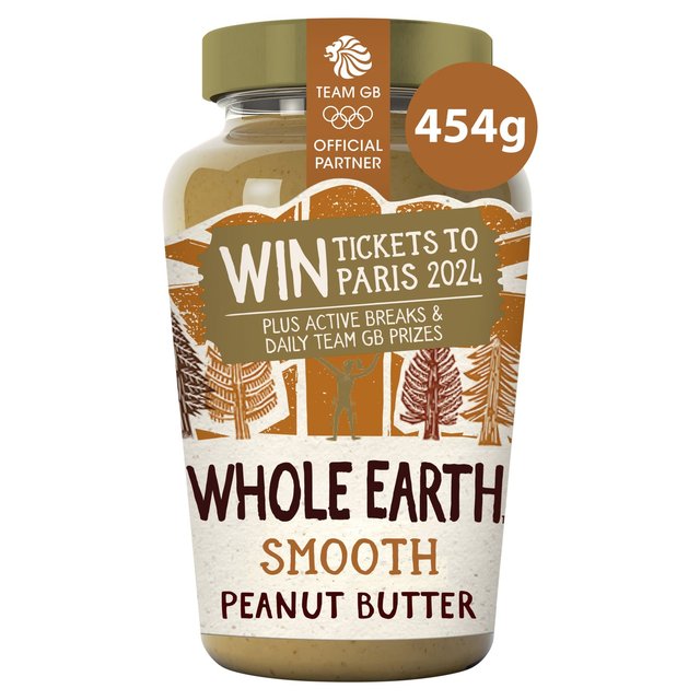 Whole Earth Smooth Peanut Butter, 454g