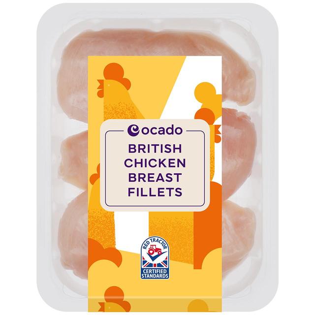 Ocado British 3-5 Chicken Breast Fillets, 650g