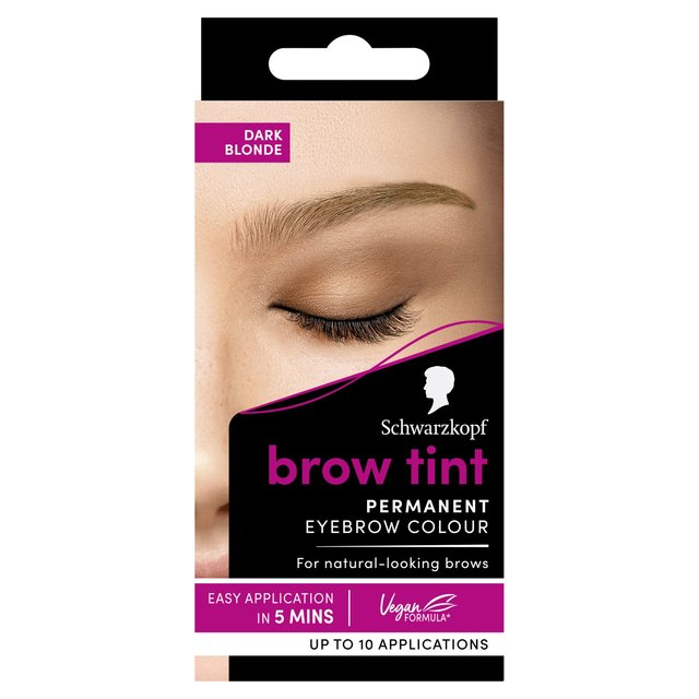 Schwarzkopf Long-Lasting Dark Brown Brow Tint Permanent Eyebrow Colour, 17ml