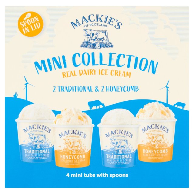 Mackie’s Mini Collection Real Dairy Ice Cream, 120ml, 4 x 120ml