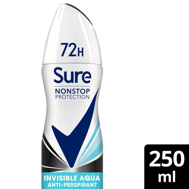 Sure Women 72hr Nonstop Protection Invisible Aqua Antiperspirant Deodorant, 250ml