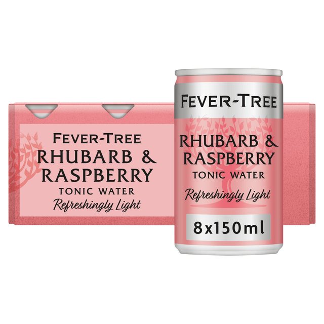 Fever-Tree Light Rhubarb & Raspberry Tonic Cans, 8 x 150ml