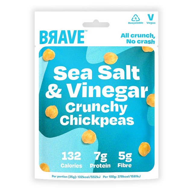 Brave Roasted Chickpeas Salt & Vinegar, 35g