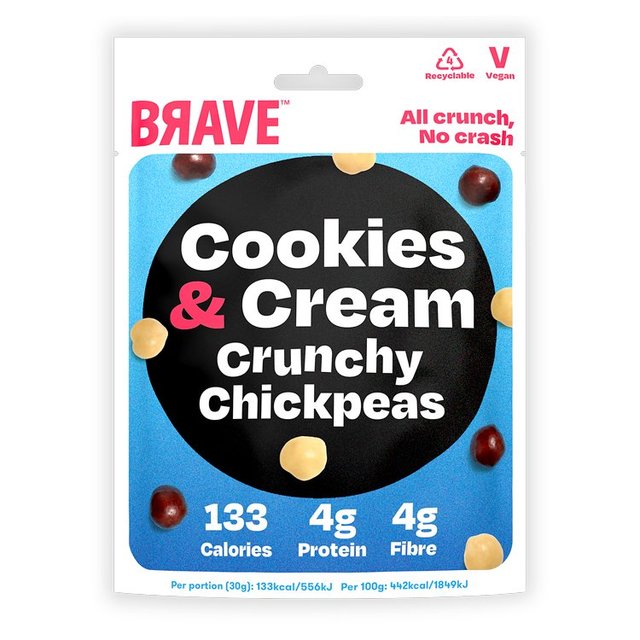 Brave Roasted Chickpeas Cookies & Cream, 30g