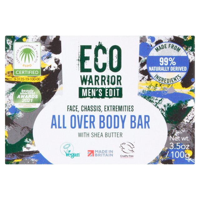 Eco Warrior Men’s Edit All Over Body Bar, 100g