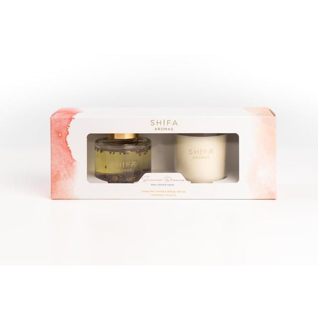 Shifa Aromas Candle Gift Set, Plum, Orchid & Vanilla, 2 Per Pack