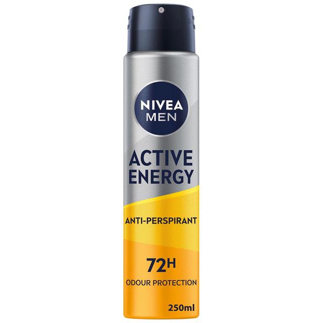 Nivea For Men Active Energy Anti-Perspirant Deodorant Spray, 250ml