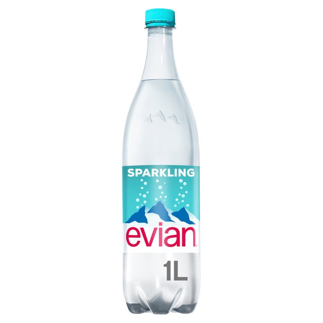 Evian Sparkling Natural Water, 1 Litre, 1L