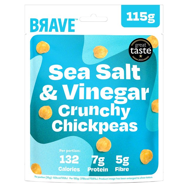 Brave Classic Roasted Chickpeas Salt & Vinegar Sharing, 115g