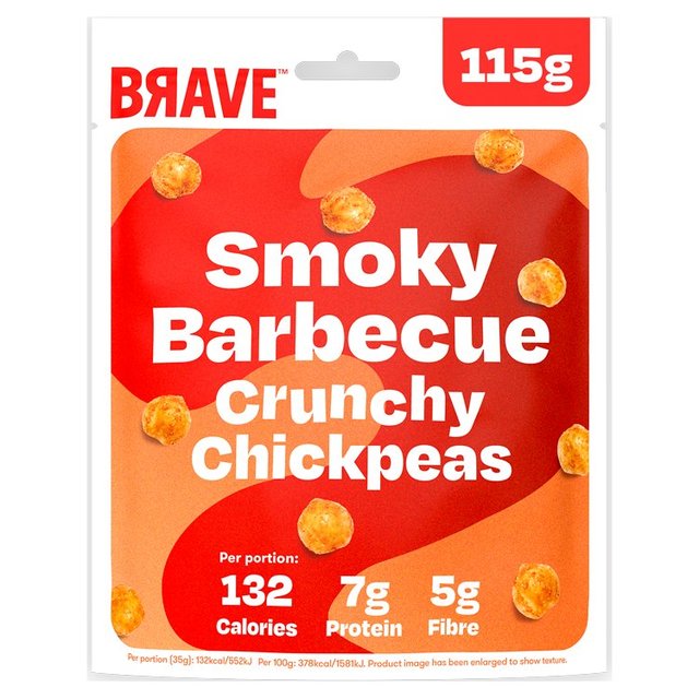 Brave Vegan Roasted Chickpeas BBQ Sharing, 115g
