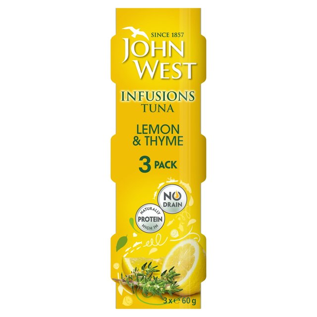 John West Infusions Tuna Lemon & Thyme 3 Pack, 3 x 60g