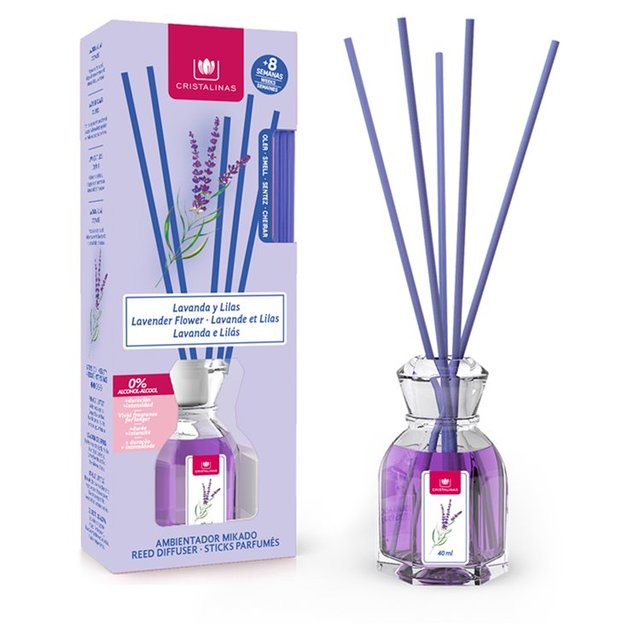 Cristalinas Lavender Reed Diffuser Flower, 40ml