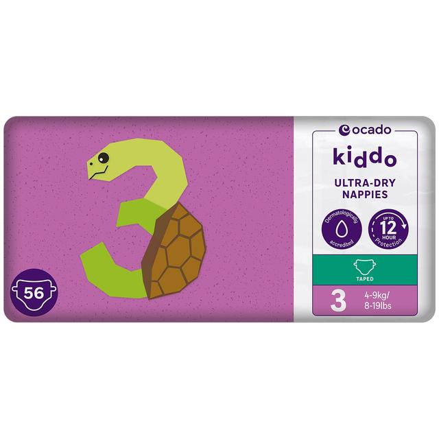 Ocado Kiddo Ultra-Dry Nappies Size 3, 4-9kg
