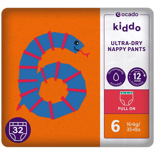 Ocado Kiddo Ultra-Dry Nappy Pants Size 6, 16kg+