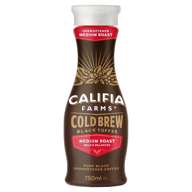 Califia Farms Vegan Pure Black Medium Roast Cold Brew, 750ml