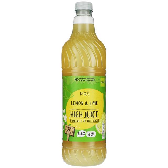 M & S Lemon & Lime High Juice, 1L