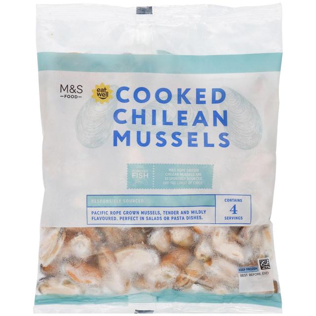 M & S Cooked Chilean Mussels Frozen, 300g