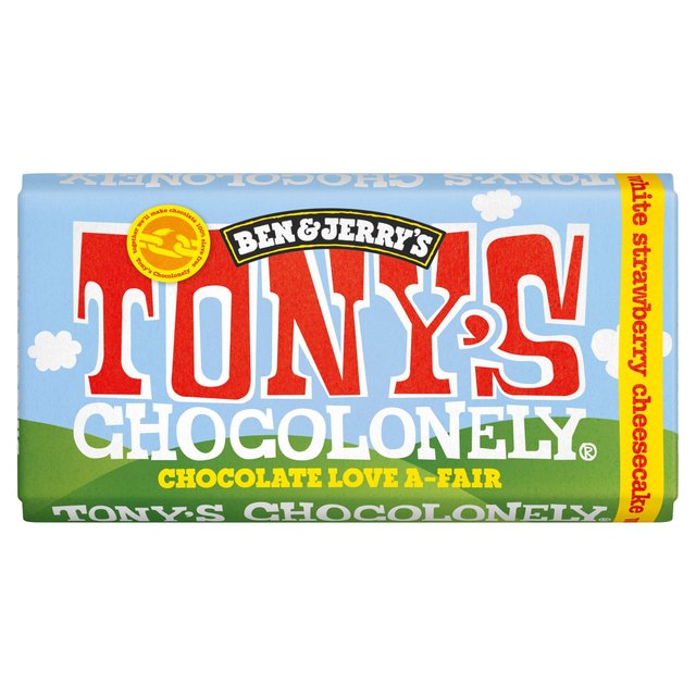 Tony’s Chocolonely White Chocolate Strawberry Cheesecake, 180g