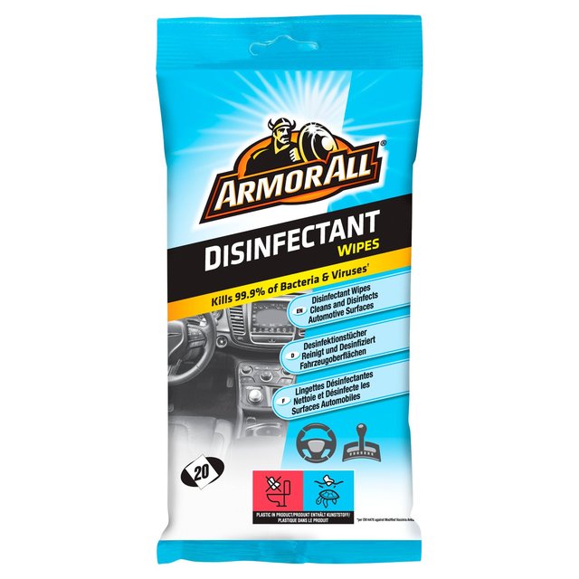 Armor All Disinfectant Flow Wipes, 20 Per Pack