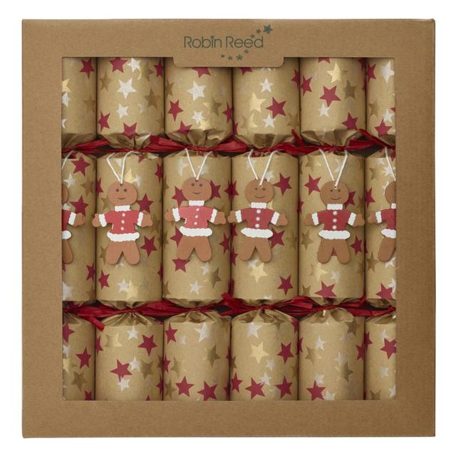 Robin Reed Gingerbread Card Game Christmas Crackers, 6 Per Pack