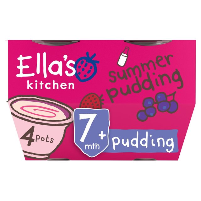 Ella’s Kitchen Summer Pudding Baby Dessert Pot Multipack 7+ Months, 4 x 80g