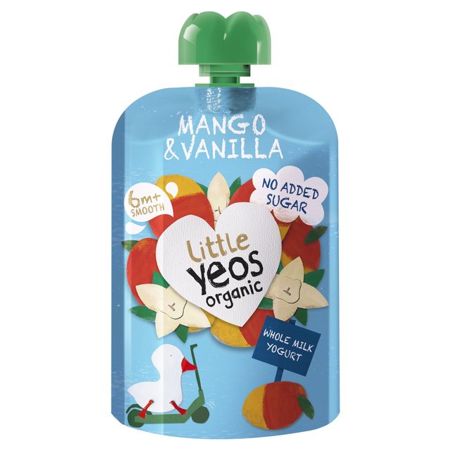 Yeo Valley Little Yeos No Added Sugar Mango & Vanilla Pouch, 85g