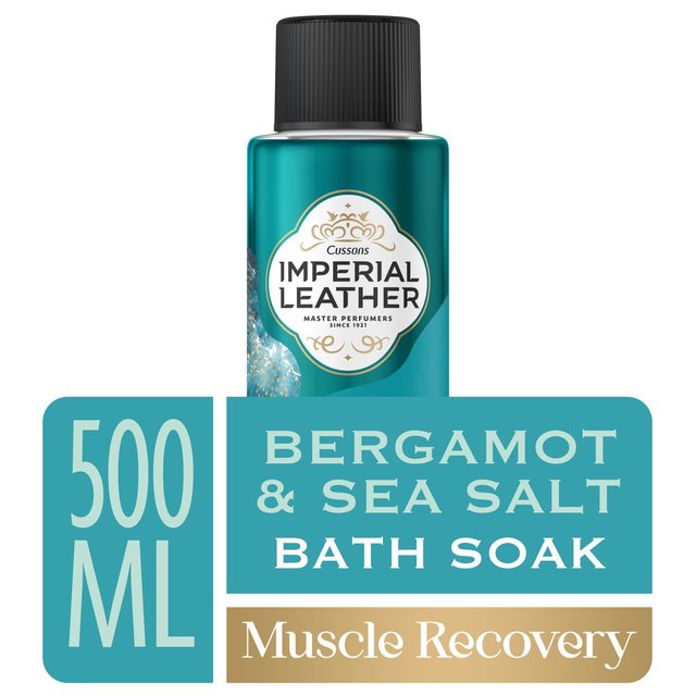 Imperial Leather Vegan Muscle Soak Bath Liquid Bergamot and Sea Salt, 500ml