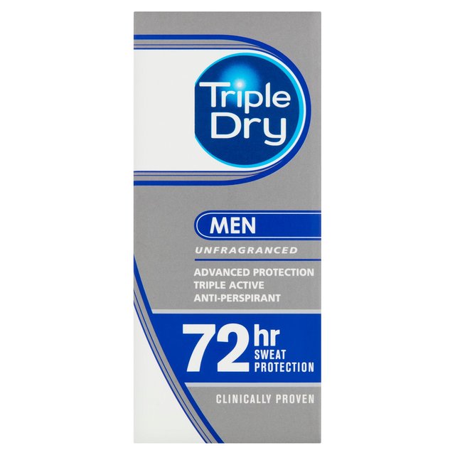 Triple Dry Unfragranced Male Roll-On, 50ml