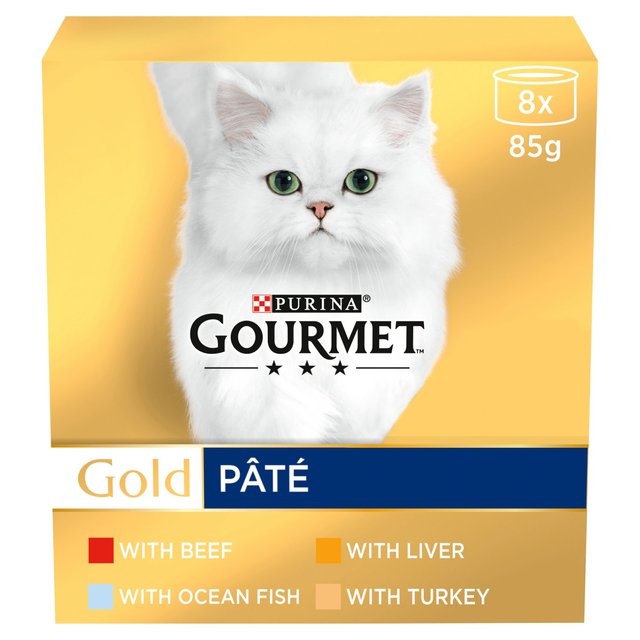 Gourmet Gold Pate Meat Selection Cat Food, 8 x 85g