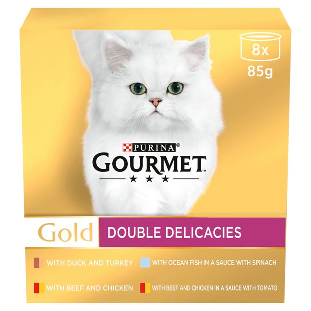 Gourmet Gold Duo Beef & Chicken Cat Food, 8 x 85g