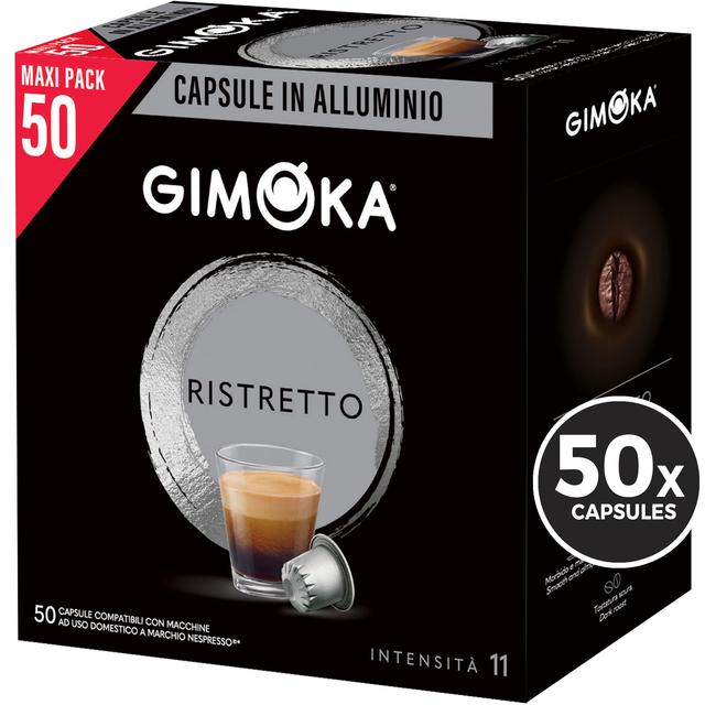 Gimoka Nespresso Pods Ristretto, 50 Per Pack
