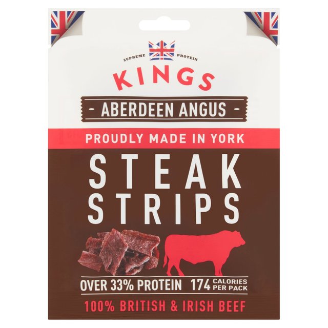 Kings Elite Snacks Aberdeen Angus Steak Strips, 60g
