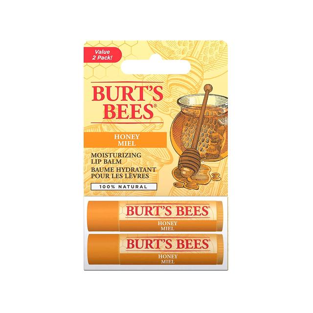 Burt’s Bees Lip Balm Duo Pack, Honey, 2 x 4.25g