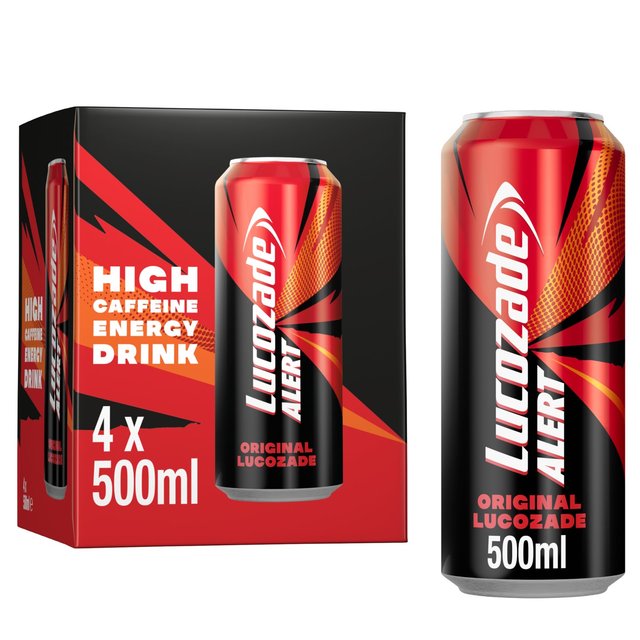 Lucozade Alert Original Energy Drink Multipack, 4 x 500ml
