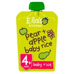 Ella's Kitchen Pear & Apple Baby Rice Baby Food Pouch 4+ Months