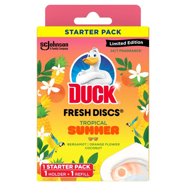 Duck Toilet Fresh Discs Holder Tropical Summer, 36ml