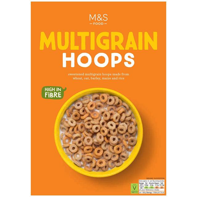 M & S Multigrain Hoops, 375g