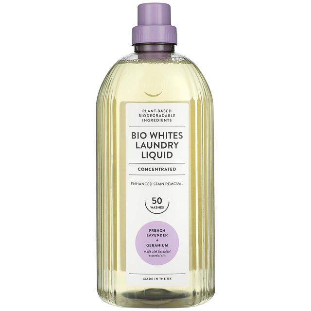 M & S Bio Whites Laundry Liquid French Lavender & Geranium 50 Wash, 1.5L