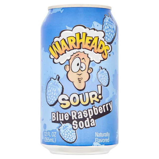 Warheads Blue Raspberry Soda, 355ml
