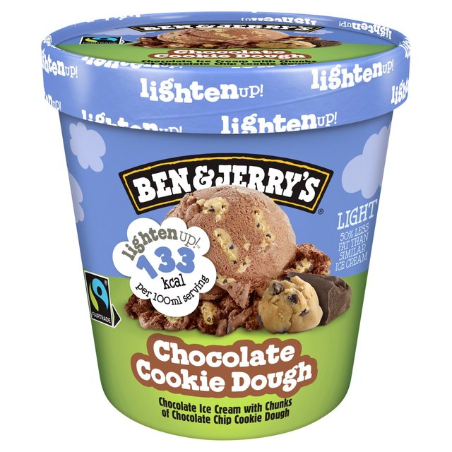 Ben & Jerry’s Lighten Up Chocolate Cookie Dough Ice Cream Tub, 465ml