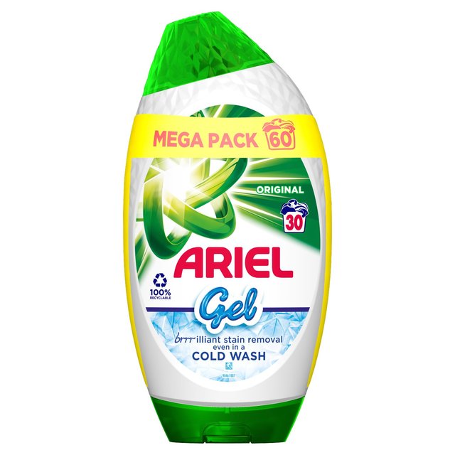 Ariel Original Bio Washing Liquid Gel 60 Washes 2.1L, 2100ml
