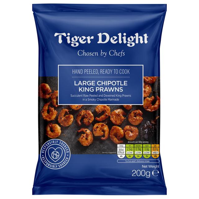 Tiger Delight Large Chipotle King Prawns, 200g