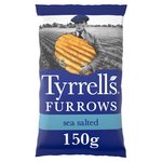 Tyrrells Furrows Sea Salted Sharing Crisps