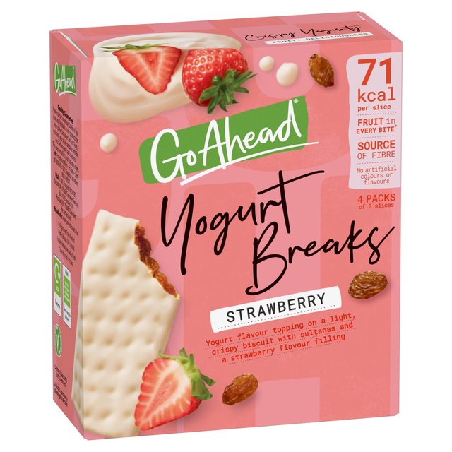 Go Ahead Strawberry Fruit Yogurt Breaks Snack Bars Multipack, 4 Per Pack