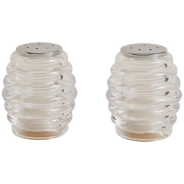 M & S Beehive Salt and Pepper Shakers Clear